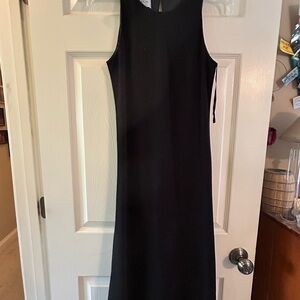 Jones Wear Black Halter Sheath Midi Dress